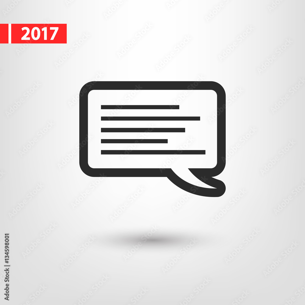 Icon of dialog, vector illustration. Flat design style Icon of dialog, vector illustration. Flat design style