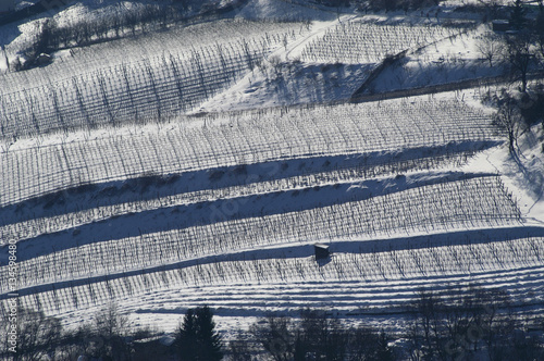 View from Kahlenberg to Vienna in winter, snow, Austria, Vienna,