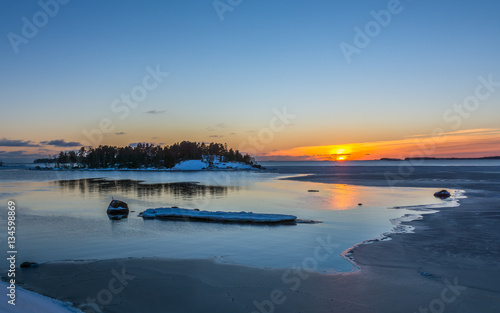 Freezing sea