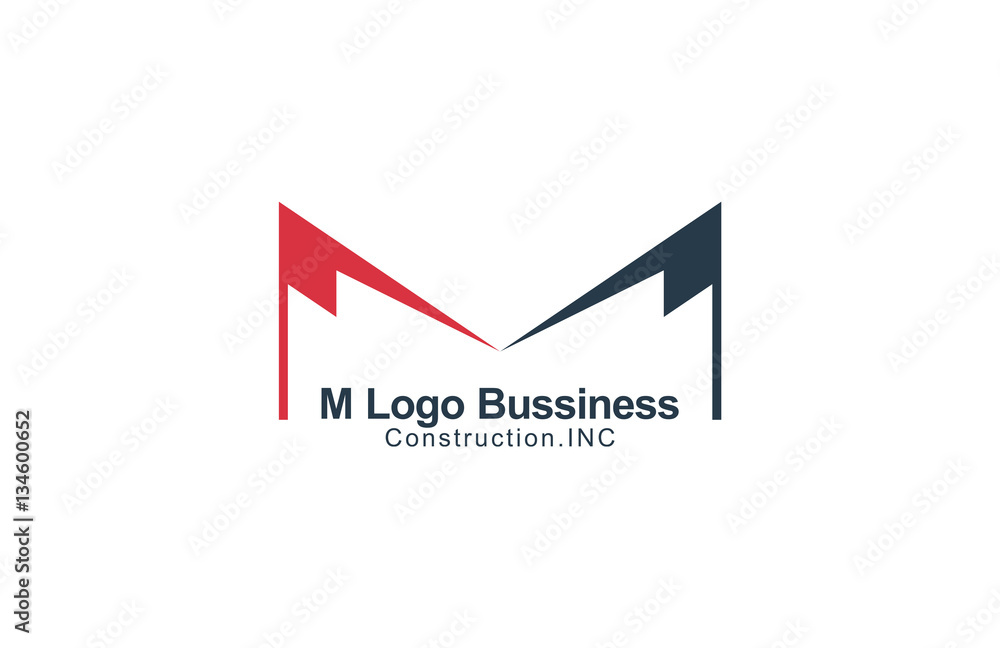 m bussiness construction logo m bussiness construction logo