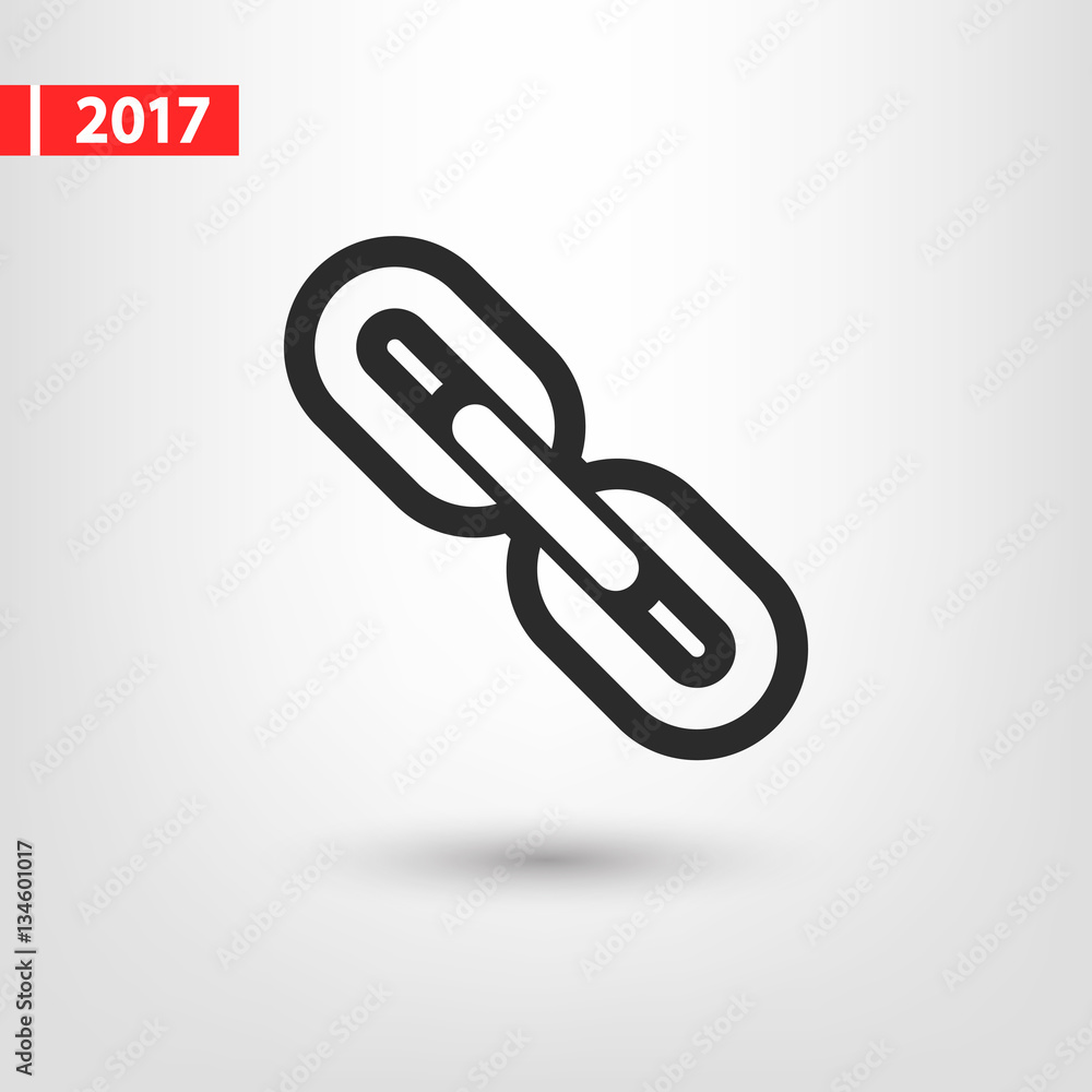 chain link icon, vector illustration. Flat design style chain link icon, vector illustration. Flat design style