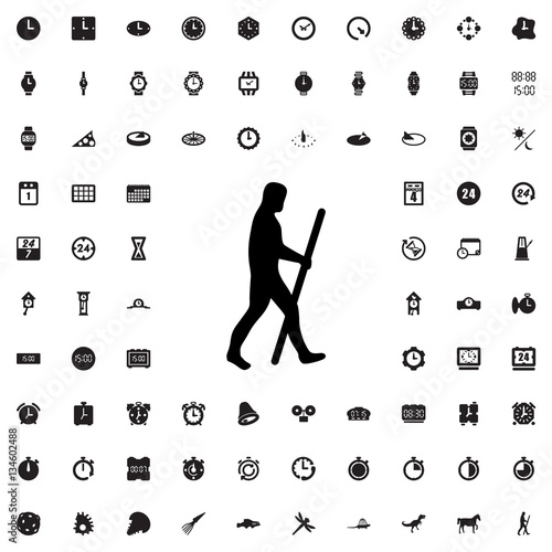 caveman icon illustration