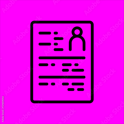 curriculum icon flat disign