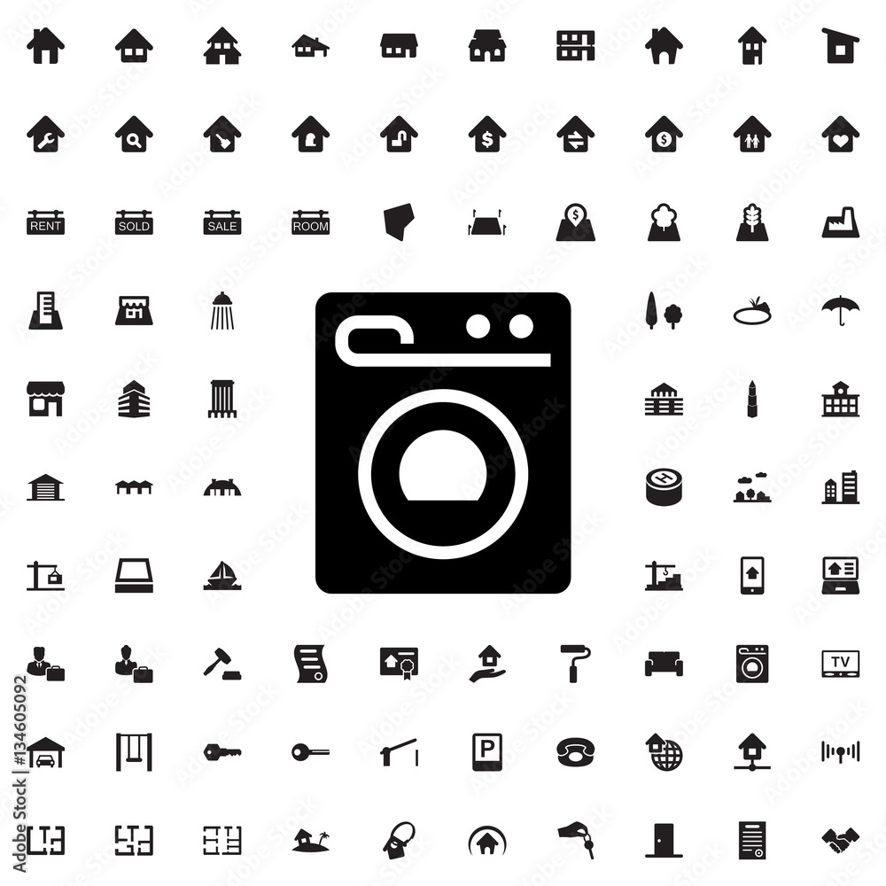 washing machine icon illustration washing machine icon illustration