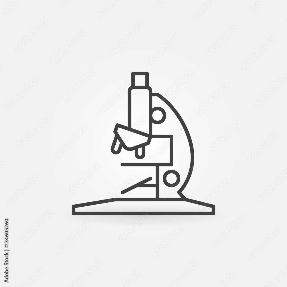 Microscope outline icon Microscope outline icon