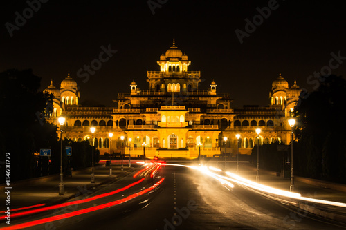 Albert Hall Museum with LIght Trails