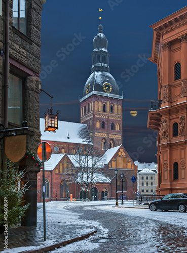 Dome cathedral is one of the biggest medieval churches in old Riga city, Latvia