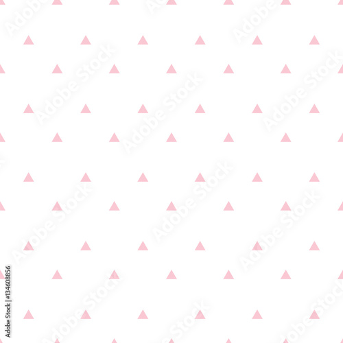 Geometric pink seamless pattern with triangle