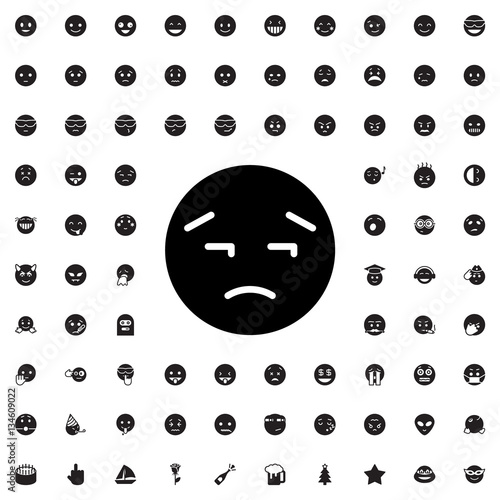 upset emoticon icon illustration