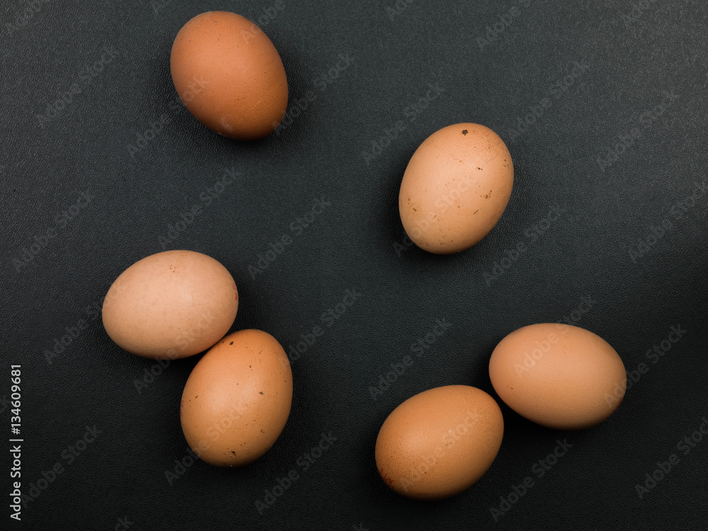 Six Fresh Hens Eggs Six Fresh Hens Eggs