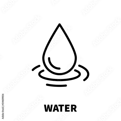 502071 Water icon or logo in modern line style