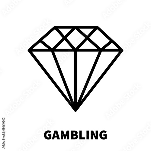 502097 Gambling icon or logo in modern line style.