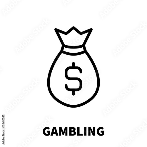 502098 Gambling icon or logo in modern line style.