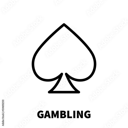 502096 Gambling icon or logo in modern line style.