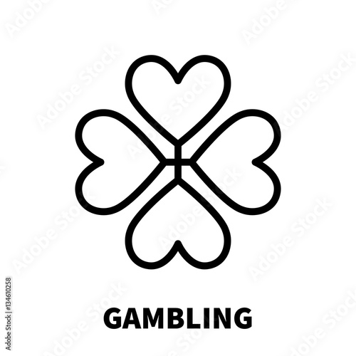 502099 Gambling icon or logo in modern line style.
