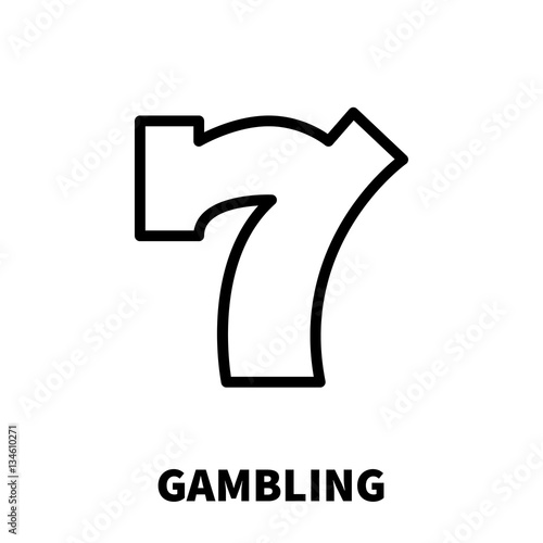 502100 Gambling icon or logo in modern line style.