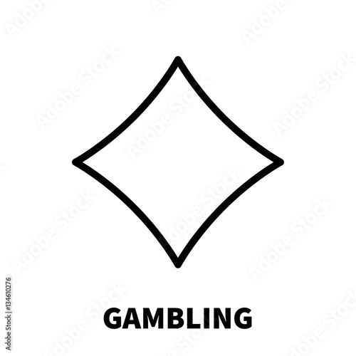 502101 Gambling icon or logo in modern line style.
