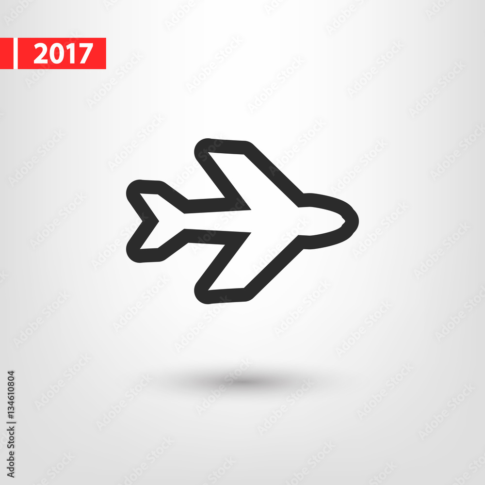 Airplane icon, vector illustration. Flat design style Airplane icon, vector illustration. Flat design style