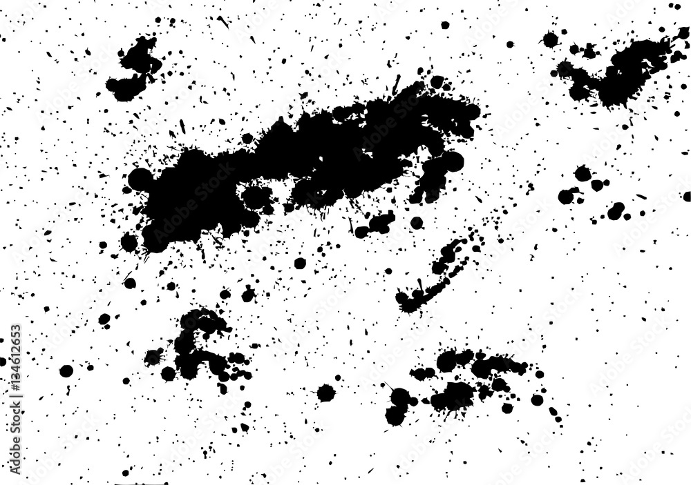 Black splashes hand made tracing from sketch Vector Illustration Black splashes hand made tracing from sketch Vector Illustration