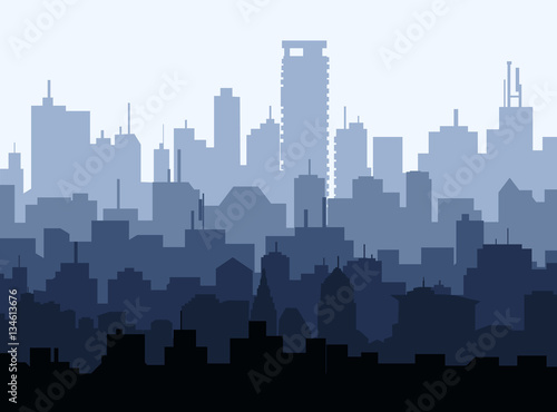 Morning City Skyline