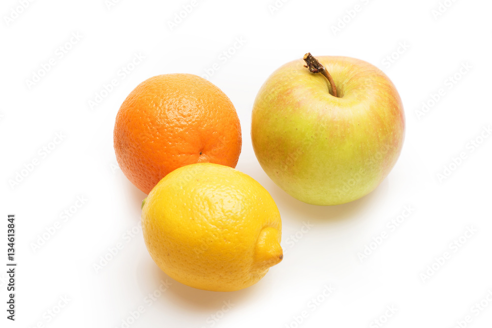 grapefruit, lemon and apple fruit isolated on white grapefruit, lemon and apple fruit isolated on white