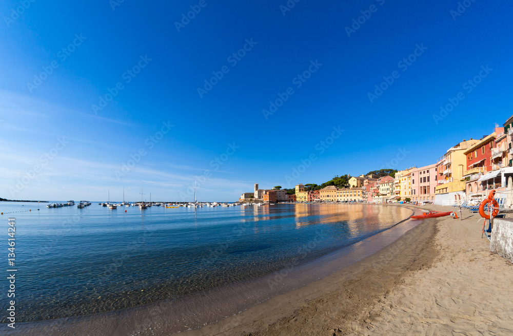 Bay of Baia del Silenzio in Sestri Levante in Italy, Europe