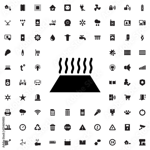 heating system in car icon illustration