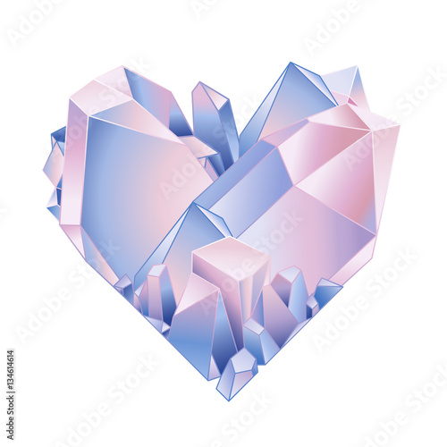 Graphic crystal heart