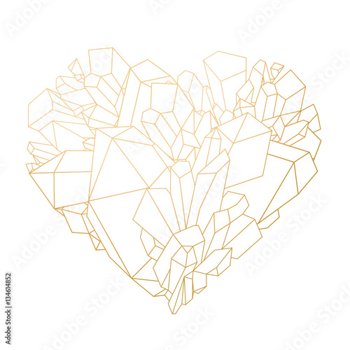 Graphic crystal heart