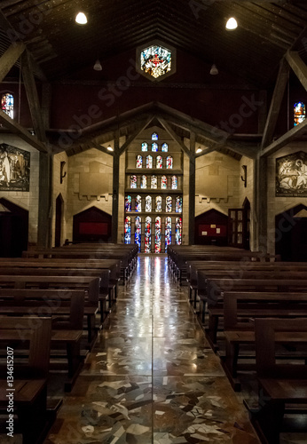 Inside the Basilica of the Annunciation in Nazareth  Israel