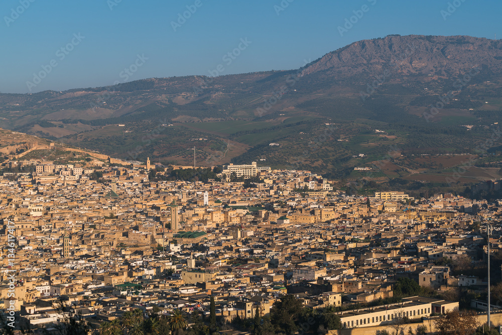 Panoramic view of Fez (Fes), Morocco
