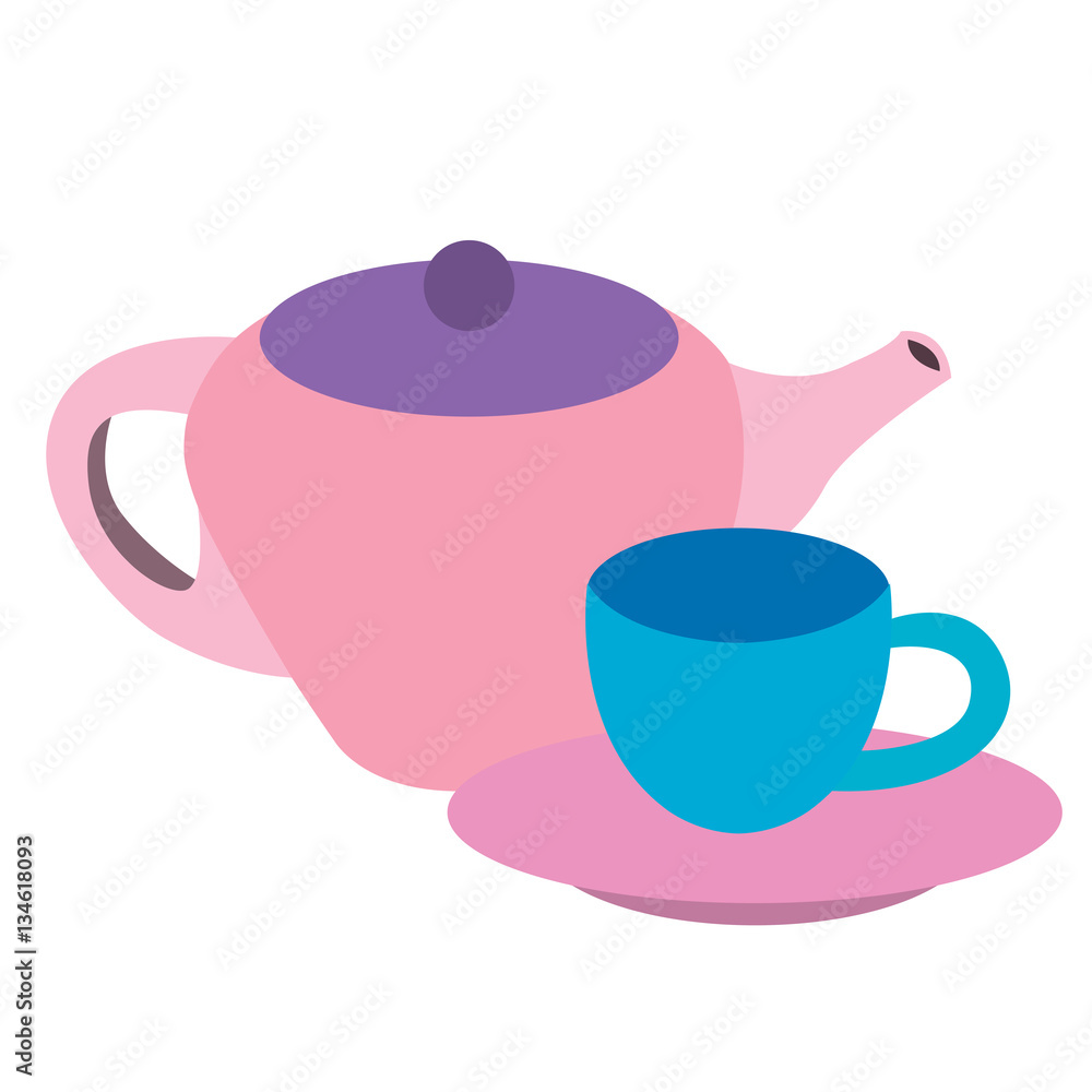Isolated tea toys on a white background, Vector illustration Isolated tea toys on a white background, Vector illustration