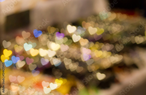 Abstract valentine day background with heart bokeh