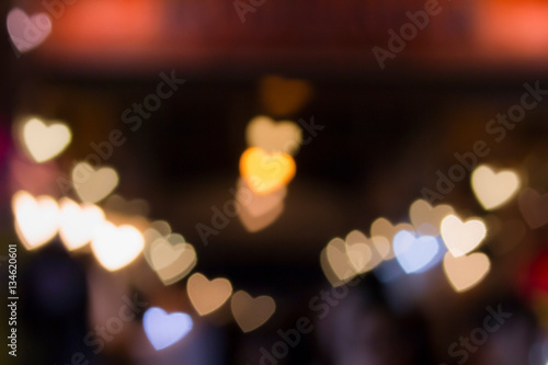 Abstract valentine day background with heart bokeh photo