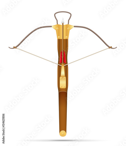 battle crossbow medieval stock vector illustration