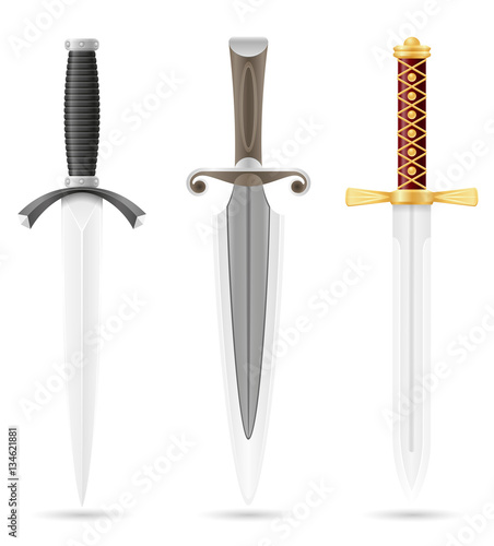 battle dagger medieval stock vector illustration