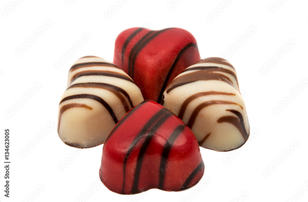 Obraz premium chocolate candy heart isolated