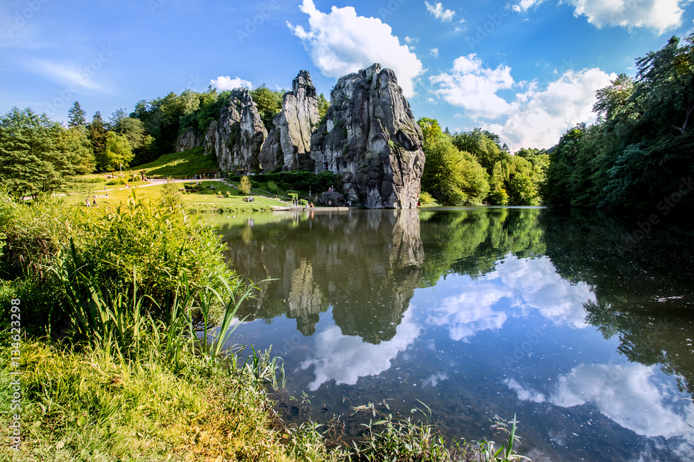 Fototapeta premium Die Externsteine bei Detmold ( Deutschland )