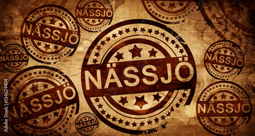 Nassjo, vintage stamp on paper background