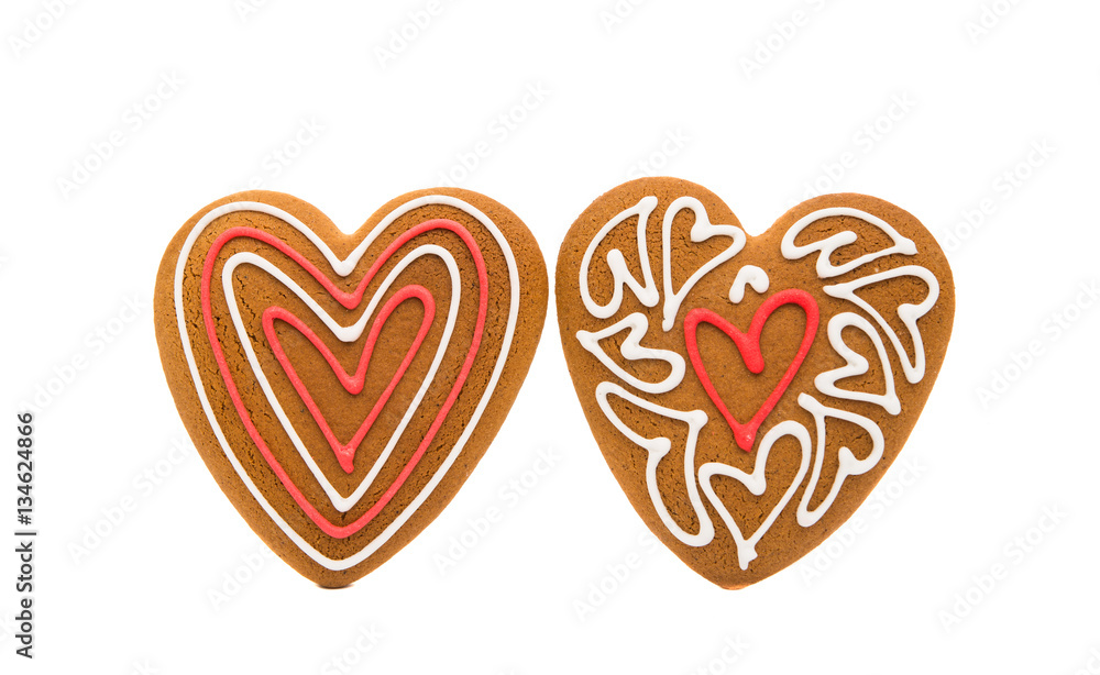 heart cookies isolated heart cookies isolated
