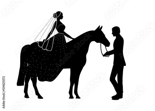 Bride on a horse