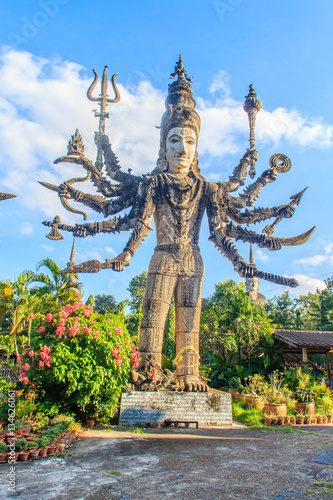 Phra Shiva at Sala Keoku, the park of giant fantastic concrete s photo