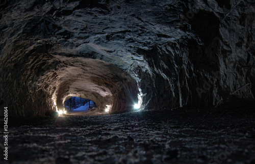 Leinwand Poster Stone cave inside