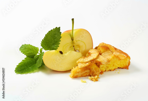 slice of apple sponge cake