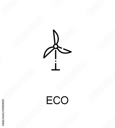 Eco flat icon