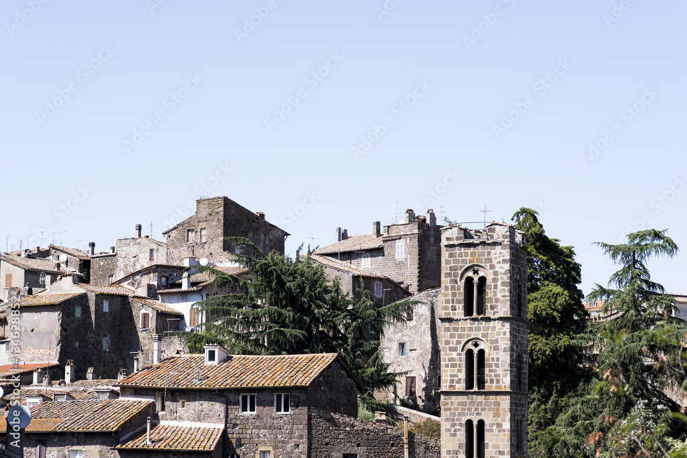 architectural details of a medieval village near Viterbo