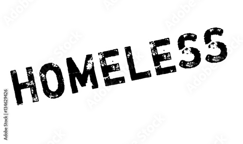 Homeless rubber stamp. Grunge design with dust scratches. Effects can be easily removed for a clean, crisp look. Color is easily changed.