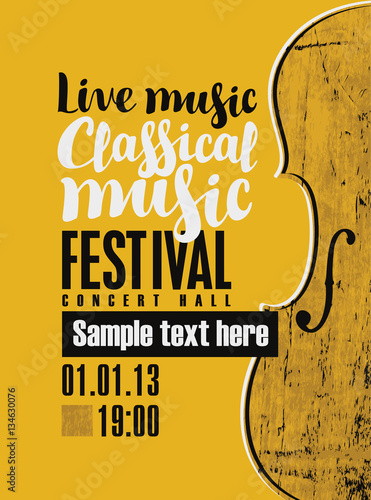 poster for a concert of classical music with violin