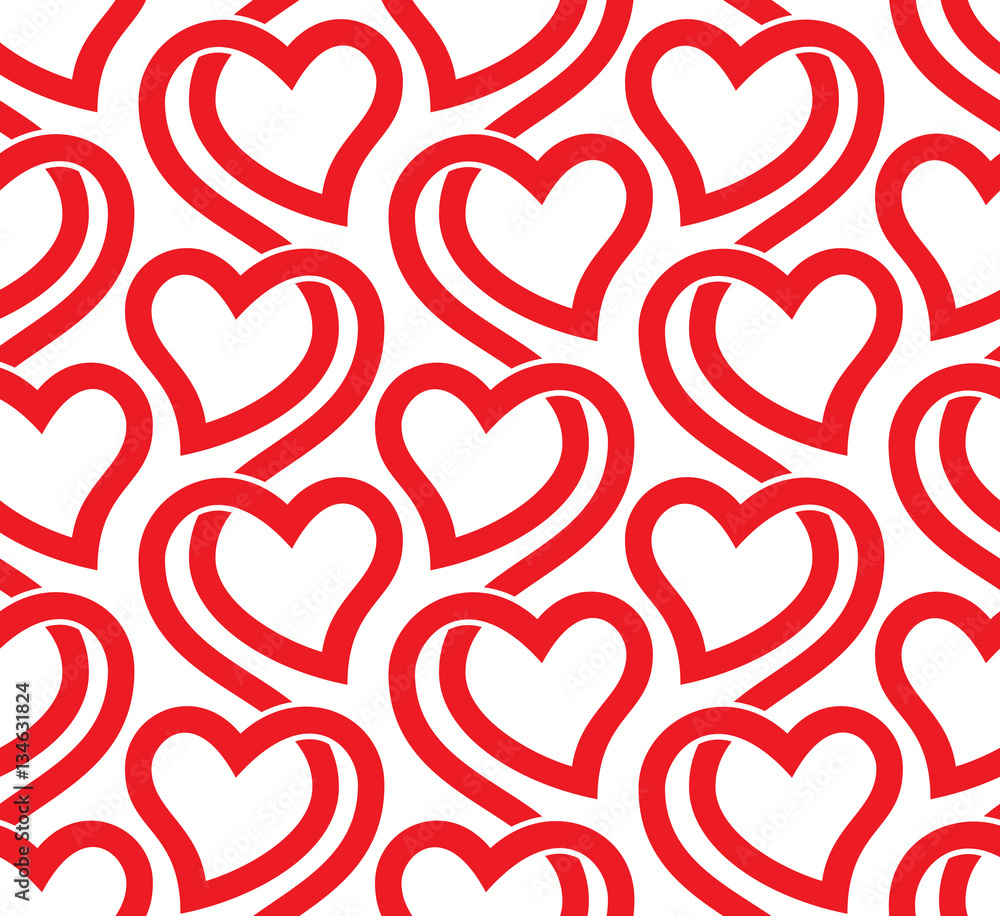 Vector seamless pattern of hearts Vector seamless pattern of hearts
