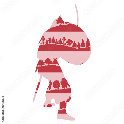 Medieval knight or ancient warrior vector background concept mad
